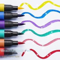 96 Colors Dual Tip Glitter Metallic Markers Art Pens DIY Craft Drawing Set