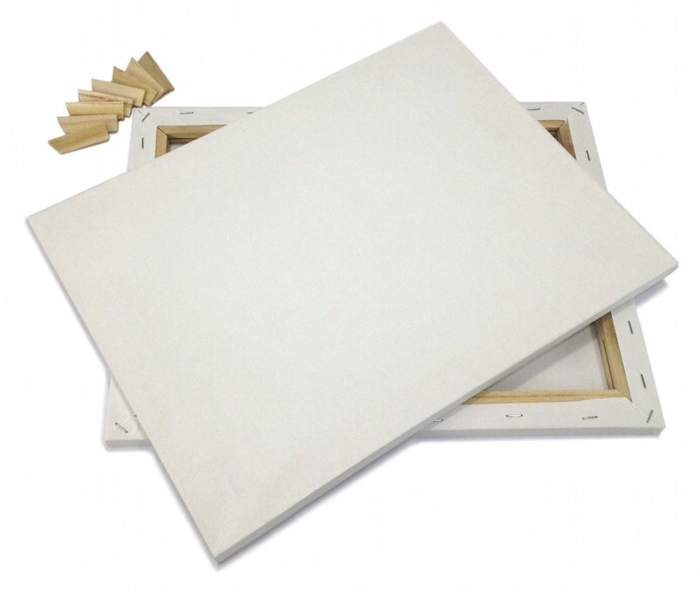 Four 16×20″ Artist Canvases – Pre-Stretched Cotton Duck Double Acrylic Gesso