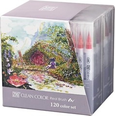 Kuretake ZIG Clean Color Real Brush 120 Color Set RB-6000AT/120V Brand New