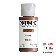 Azo Gold Fluid Acrylics – 1 fl. oz. Bottle – Professional Acrylic Paint