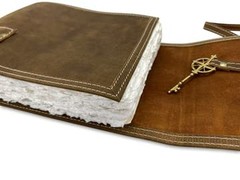 Wanderings Brown Leather Watercolor Journal – 6″ x 8″ – Genuine Leather Art J…