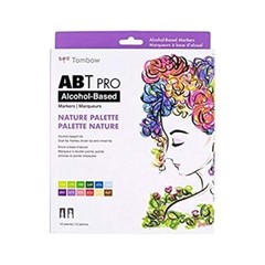 Tombow 56965 ABT PRO Alcohol Markers, Nature Palette, Set of 12
