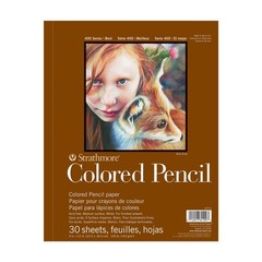400 Series Wire Bound Colored Pencil Pad, 100 lb. Paper, 9 X 12 inches, 30 Sh…