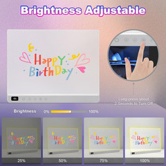 Rechargeable LED Drawing Board for Kids, Large 16″ Light up Drawing Pad with 8 R
