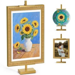 Victawks Adjustable Tabletop Easel Stand, Picture Easels for Display Up gold