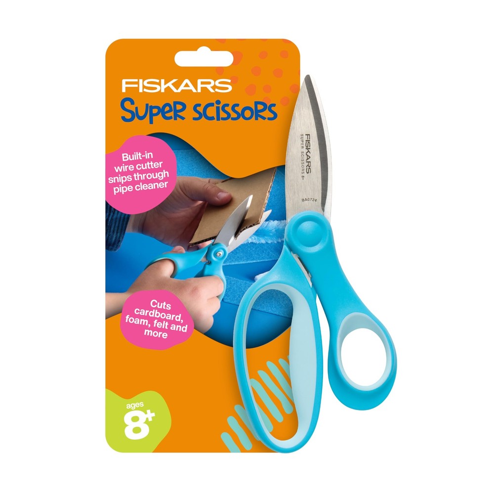Cardboard Cutter 5 Inch Kids Ergonomic SoftGrip Safer Cutting Tool Fiskars Craft