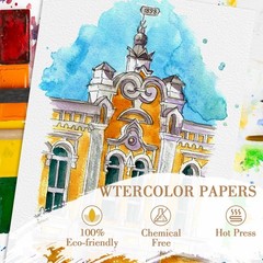 150 PCS 7×10 Inch Watercolor Paper Bulk 140lb/300g Cold Press Art Drawing