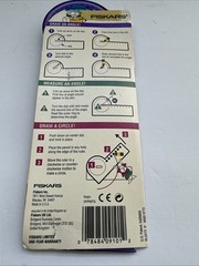 Fiskars Protractor Plus 4 Tools in One Numbers Shapes Stencils Circles MadeinUSA