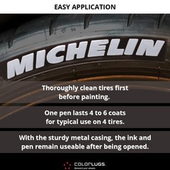 ColorLugs Paint Pen Green Tire Lettering 2 Pens