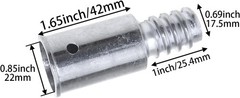 MEETOOT 2PCS 0.85inch/22mm Threaded End Replacement Repair Kit Metal Handle…