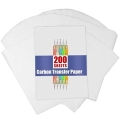 200 Sheets White Carbon Transfer PaperGraphite Tracing Paper with Embossing S…
