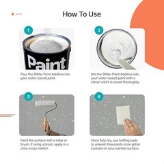 Holographic Glitter Paint Additive 200g | Sparkle Wall & Interior Paint + 2 Buff