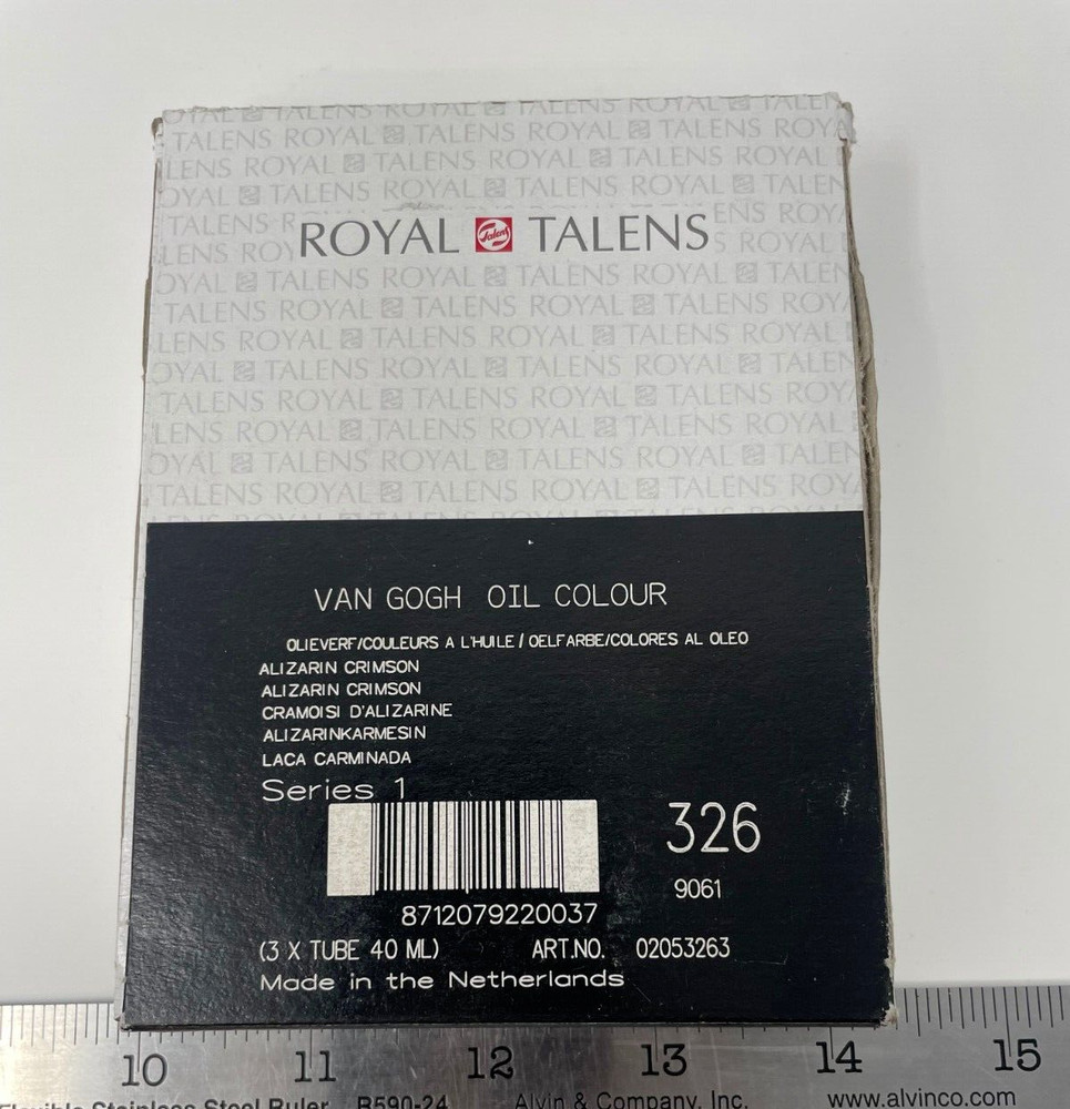 Royal Talens Van Gough Oil Colours 3 Alizarin Crimson 1.4 OZ New
