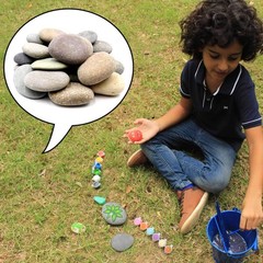 25 Rocks for Painting – Multi-Colored Large Rock Painting Stones 2” – 3.5” in…