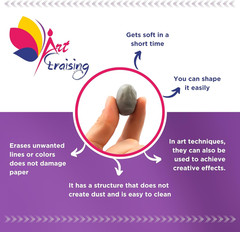 Kneaded Erasers for Artists for Drawing Art, Large Size Grey Kneadable Eraser fo