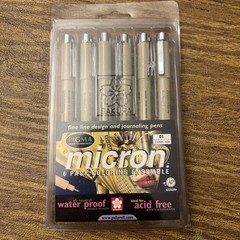 30063 6-Piece Pigma Micron Assorted Colors 01 Ink Pen Set