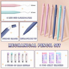 110 PCS Aesthetic School Supplies with Pen Case,12 Pastel Highlighters,5 Black I