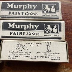 NOS VTG to antique Murphy Color Scheme Paint Color tubes in Boxes Seacrest Green