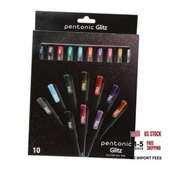 Glitter Gel Pens Count Assorted Colors, 1.0 mm Bold Point, Smooth Writing 10
