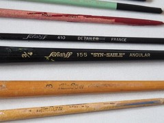 Vintage Artist Paint Brushes Lot M. Grumbacher NY Simmons White Sable Quill Sign