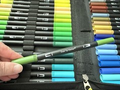 NEW Dual Brush Marker Pens 72 Colors Set with Fine & Brush Tip + Case