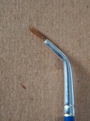Artist Paint Brushes Precision Minature Detail Natural Angle Wood Metal Vtg 10