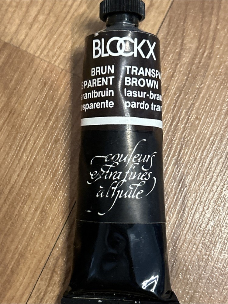 BLOCKX Transparent Brown Brun Oil Color 35ml New Old Stock Vintage 23.825