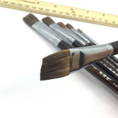 XDT#798 Bright Art Brush Set 6Pc #2#4#6#8#10#12 Ox Hair Acrylic Oil Watercolor