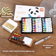 Pocket Artist Watercolor Travel Set Mini Watercolor Paint Set for Artist Outdoor