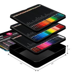 KALOUR 72 Water Soluble Watercolor Pencils Set with 2 1 Count (Pack of 72)