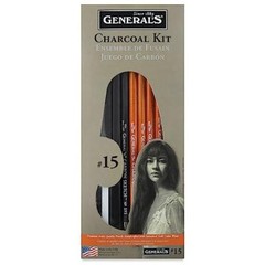 General Pencil General NUM 15 Charcoal KIT, 12 Count (Pack of 1), Multicolor