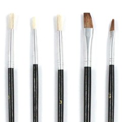 ToolTreaux Artist Paint Brushes Natural Hair Bristles Wooden Grip Assorted 15pc