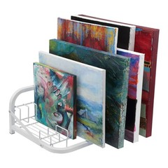 Dryden Art and Canvas Keeper – Small Table Model with Wall Mount Small, white