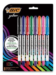 BIC Gelocity Stic – asst colors – gel ink – 0.5 mm fine (pack of 8)