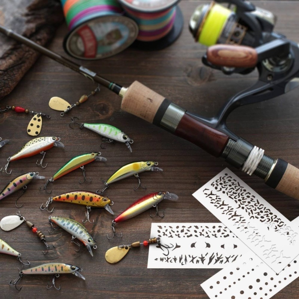 Lure Painting Template PVC Lure Painting Stencil Clear for Anglers