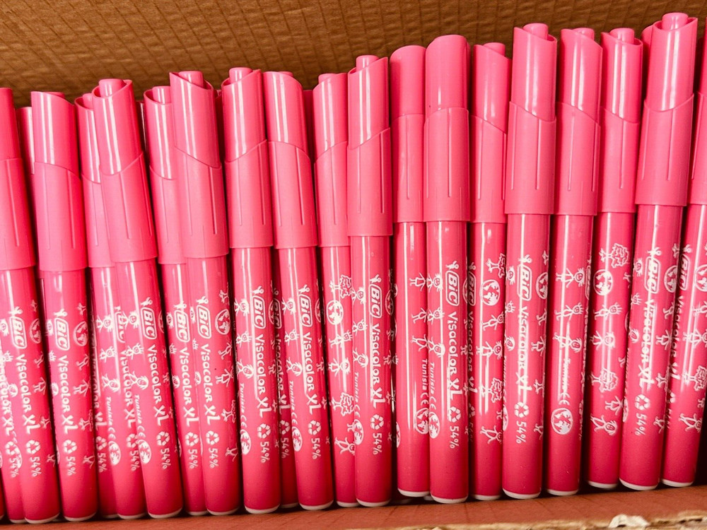 25 BIC Kids XL Coloring Marker Pen PINK Coloring Markers Pens NEW
