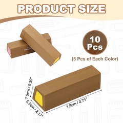 Pencil Erasers Rubber, 10 Pcs Art Eraser Scented, Dark Brown/Yellow/Dark Pink