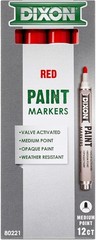 Dixon Industrial Paint Markers, Valve Action Medium Tip, 12-Count,