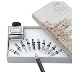 hhhouu Calligraphy Set for Beginners Quill Pen and Ink Set Fancy Pens with Bl…