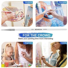 10PCs Micro liner Artist Paint Brush Set Acrylic Watercolor Art Painting Brushes