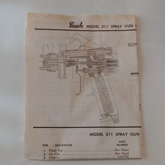 Vintage Paasche 211 Siphon Feed Air Brush Spray Gun