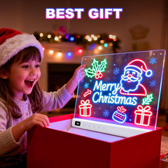 Rechargeable LED Drawing Board for Kids, Large 16″ Light up Drawing Pad with 8 R