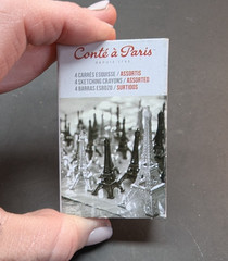 Conte a Paris Classic Color Crayon Matchbox 4-Pack Sanguine Bistre Black White