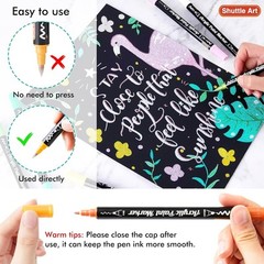 Creative Dual Tip Acrylic Paint Pens Set – 28 Metallic Colors for All Ages
