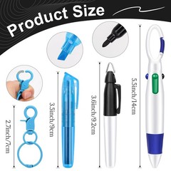 KINYFY 8 Pcs Mini Highlighter Nurse Pen 1 Count (Pack of 8), Blue & Purple