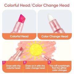 10 Pack Magic Jumbo Dual Tip Markers with Color Glitter Color Changing Markers