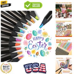 Art Supplies for Kids Teens Adults, 12 Rainbow Pencils Drawing Supplies, Jumb…