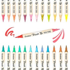 72 Colors Paint Markers, Dual-Color Acrylic Pens with 36 Brush Tips, Double T…
