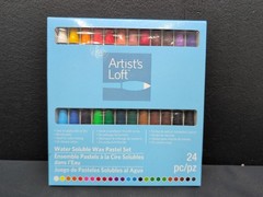 Artist’s Loft Water Soluble Wax Pastel Set 24 Piece Assorted Colors Blend Easily