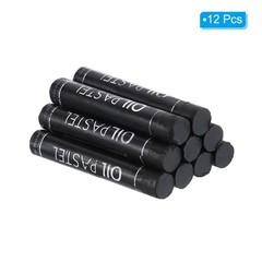 12Pcs Creamy Oil Pastels Soft Oil Crayons Pastels Stick Black for Art Painting